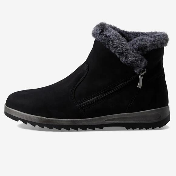 NWOT Women’s David Tate Bacilia Faux Fur Lined Black Booties – Sz 12W - Picture 1 of 9
